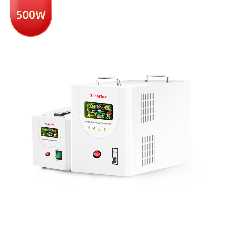 Techfine 800VA 500W hors réseau avec batterie GEL onduleur solaire UPS Style européen pour pompes fabricant d'onduleurs à onde sinusoïdale pure