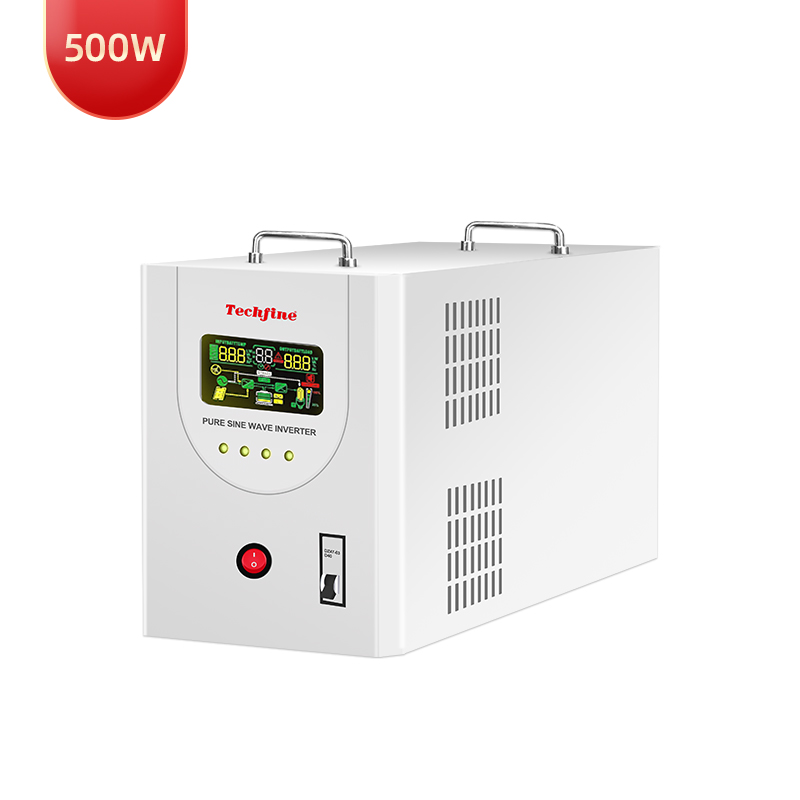 Techfine 800VA 500W hors réseau avec batterie GEL onduleur solaire UPS Style européen pour pompes fabricant d'onduleurs à onde sinusoïdale pure